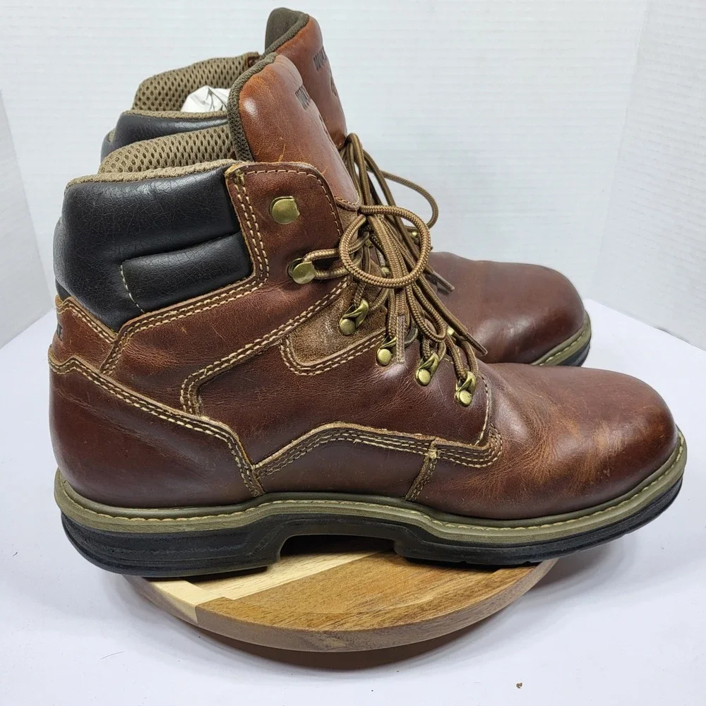 Wolverine Raider MultiShox Contour Welt Work Boot Men 12 EW Brown Leather W02421